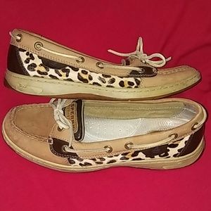 GUC!! Cheetah Print Sperry's Top-Sider Size 7.5M